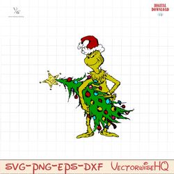 Funny Grinch Christmas Tree SVG