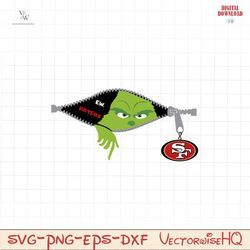 Grinch Ew Haters SF 49ers Logo SVG