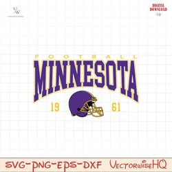Vintage Minnesota Vikings Football 1961 Svg Digital Download