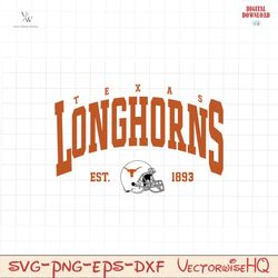 Vintage Texas Longhorns 1893 Football SVG