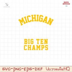 Michigan Football Big Ten Champs SVG