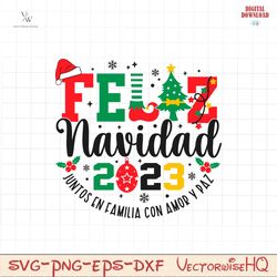 Feliz Navidad 2023 Spanish Christmas SVG