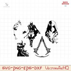 Assassins Creed SVG, Video Game Character Design, Cricut Cut File, Digital Download