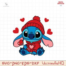 Stitch Valentine candy heart PNG SVG