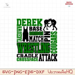 Wrestling svg, Wrestling Subway art SVG, DXF, EPS, Wrestling cut file, Wrestling template, Silhouette, Cricut cut file