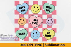 Retro Valentine Checkered Melted Face