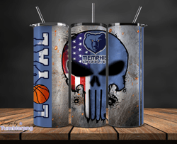 Memphis Grizzlies Tumbler Wrap, NBA Tumbler Wrap,NBA Design Png 06