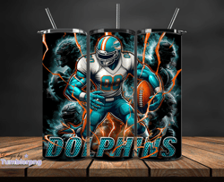 Miami Dolphins Tumbler Wrap Glow, NFL Logo Tumbler Png, NFL Design Png-20