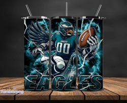 Philadelphia Eagles Tumbler Wrap Glow, NFL Logo Tumbler Png, NFL Design Png-26