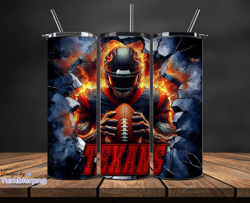 Houston Texans Tumbler Wrap, Crack Hole Design, Logo NFL Football, Sports Tumbler Png, Tumbler Design 30