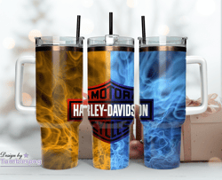 Harley 40 oz Tumbler, Harley Tumbler Wrap, Harley Davidson Logo, Design 20