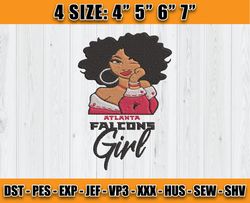 Atlanta Falcons Embroidery, NFL Girls Embroidery, NFL Machine Embroidery Digital, 4 sizes Machine Emb Files -21-Tumblerp