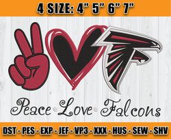 Atlanta Falcons Embroidery, NFL Falcons Embroidery, NFL Machine Embroidery Digital, 4 sizes Machine Emb Files -24-Tumble