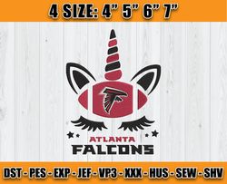Atlanta Falcons Embroidery, Unicorn Embroidery, NFL Machine Embroidery Digital, 4 sizes Machine Emb Files -25-Tumblerpng