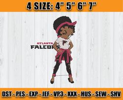 Atlanta Falcons Embroidery, Betty Boop Embroidery, NFL Machine Embroidery Digital, 4 sizes Machine Emb Files -29-Tumbler