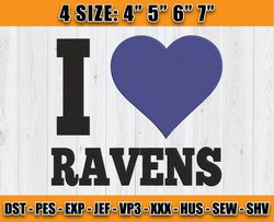 Ravens Embroidery, NFL Ravens Embroidery, NFL Machine Embroidery Digital, 4 sizes Machine Emb Files - 03