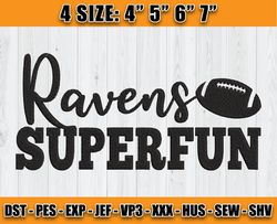 Ravens Embroidery, NFL Ravens Embroidery, NFL Machine Embroidery Digital, 4 sizes Machine Emb Files - 04