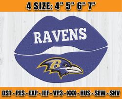 Ravens Embroidery, NFL Ravens Embroidery, NFL Machine Embroidery Digital, 4 sizes Machine Emb Files -10