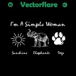 Im a simple woman SVG Files For Silhouette, Files For Cricut, SVG, DXF, EPS, PNG Instant Download