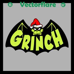 Grinch Svg, Christmas Svg, Grinch Christmas Svg, Grinch Lovers Svg, Bat Svg, Grinch Bat Svg, Santa Hat Svg, Grinch Gift