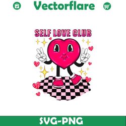 Self Love Club PNG file, Valentine's Day Png