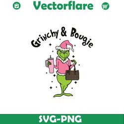 Retro Pink Grinchy And Bougie SVG