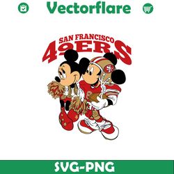 Mickey And Minnie San Francisco 49ers SVG
