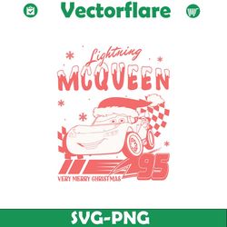 Lightning Mcqueen Merry Christmas SVG