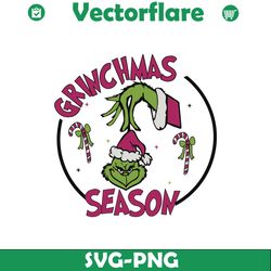 Pink Grinchmas Season SVG