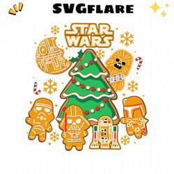 Star Wars Gingerbread Cookies Christmas SVG