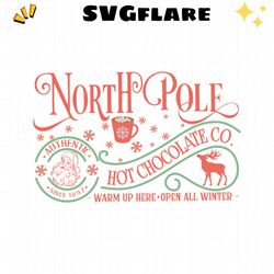 Retro North Pole Hot Chocolate SVG