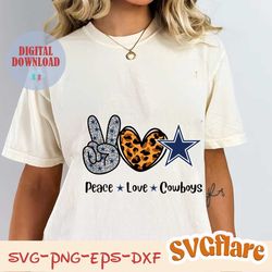 Peace Love Cowboys Svg Cricut Digital Download