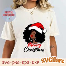 American African Santa Claus Svg, African Santa Christmas Svg, American African Xmas Svg, American African Christmas Svg