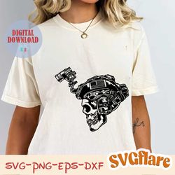 Night Vision Goggles Soldier Skull Svg File | 4th of July Svg | Soldier Svg| Military Svg| Dxf Png Eps Files for Cricut