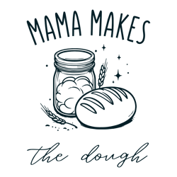 Retro Mama Makes The Dough Funny Baking SVG