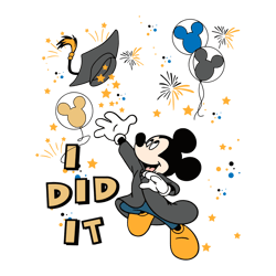 I Did It Disney Graduation Mickey SVG