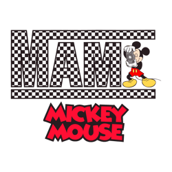 Mama Mickey Mouse Checkered Disney Mom SVG