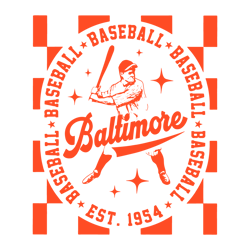Baltimore Orioles Baseball Est 1954 SVG