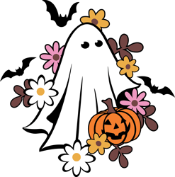 Floral Ghost Svg, Ghost SVG