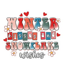 Winter Kisses and Snowflake Wishes PNG