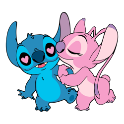 QualityPerfectionUS Digital Download - Lilo & Stitch Stitch and Angel - PNG, SVG File for Cricut, HTV, Instant Download