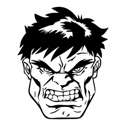 Hulk Hand Face Silhouette 013 Svg Dxf Eps Pdf Png, Cricut, Cutting file, Vector, Clipart
