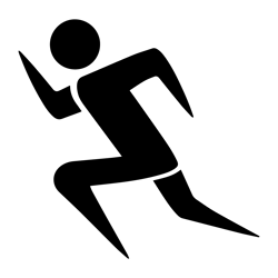 Runner SVG Marathon Running Stick Figure Clip Art Cut File Silhouette dxf eps png jpg Instant Digital Download