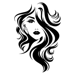 Beautiful Woman Svg Png , Woman Silhouette Svg , Woman Face , Hair Svg , Girl Svg , Face Svg , Digital Download , Instan