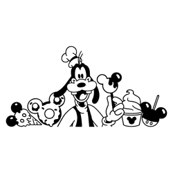 Goofy SVG Disneyland snacks svg , clipart png , cut file outline silhouette