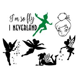 Peter pan svg bundle, tinkerbell svg bundle, svg cut file, clipart, cut files for cricut silhouette, png, eps, svg