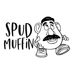 Spud Muffin Svg, Mr Potato Toy Story Svg Ears svg png clipart, cricut design Svg Pdf Jpg Png, Cut file Cricut, Silho