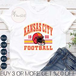 Kansas City Football PNG, Football Team PNG, Kansas City Football Sweatshirt, Football png Digital Clipart Vintage Kansa