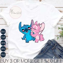 QualityPerfectionUS Digital Download Lilo & Stitch Stitch and Angel PNG, SVG File for Cricut, HTV, Instant Download