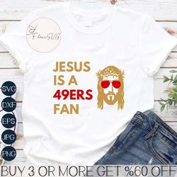 Retro Jesus Is A 49ers Fan SVG